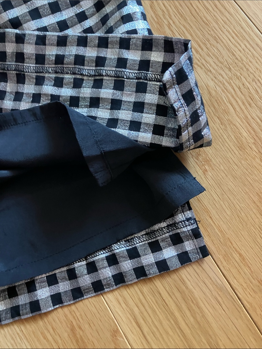 J. Crew Black and White Gingham Mini Skirt - Picture 5 of 6